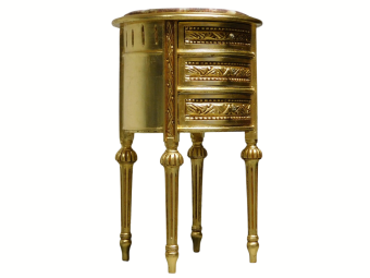 Vintage Barok Ladekast - 68 cm - Hout met Marmer