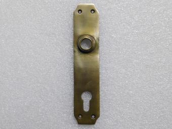 Vintage Deurplaat - PC 92 - Antiek Messing Brass