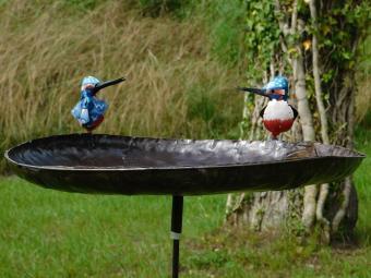 Voederschaal voor Vogels als Tuinsteker - Metaal - Handgemaakt