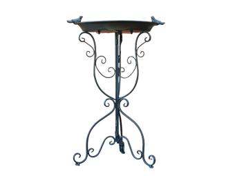 Vogelbad met Vogeltjes - 75 cm - Rustiek Blauw - Metaal