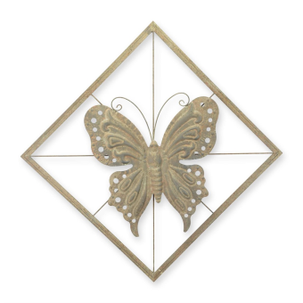 Elegantes Wandornament „Schmetterling“ – 100 x 100 cm – Metall