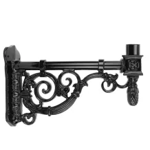 Gevelarm xl, wandsteun aluminium voor buitenverlichting, fraai.