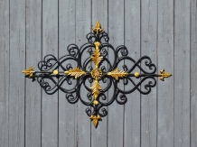 Wandornament Vie - Fenstergitter - schwarz und gold - Schmiedeeisen, noch 2