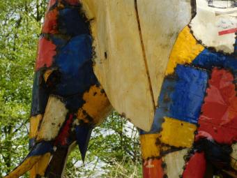 XXL Handgemaakte Olifant – Metaal – ca. 230 cm – Afrikaans Design