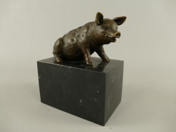Bronzestatue eines Schweins, Schwein