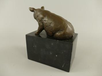 Bronzestatue eines Schweins, Schwein