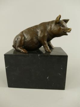 Bronzestatue eines Schweins, Schwein