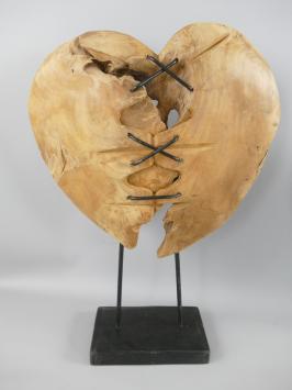 decoratie hart , hout en ijzer