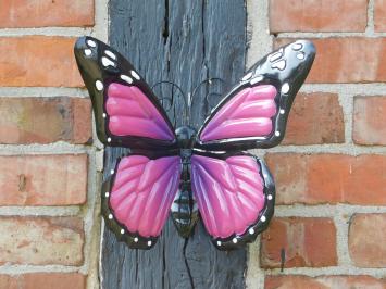 Schmetterling in Farbe - Metall - Wanddekoration