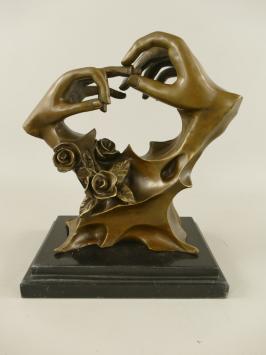 Hände Bronze, Hochzeit, Liebe