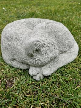 poes , kat , tuinbeeld ,beton