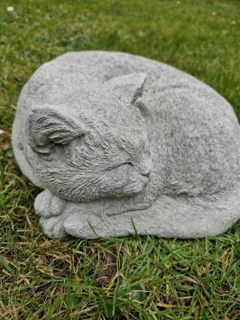 poes , kat , tuinbeeld ,beton