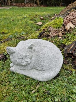 poes , kat , tuinbeeld ,beton