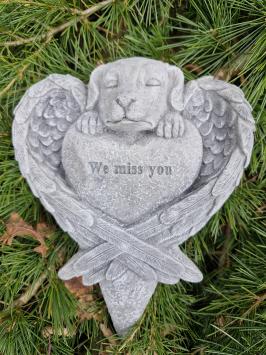 Grabsteindekoration für einen Hund