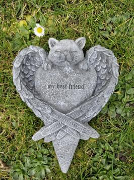 Grafbeeld voor een poes , kat , beton