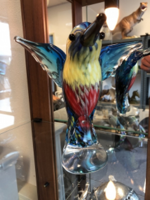 Eisvogel ganz aus Glas, wunderschön