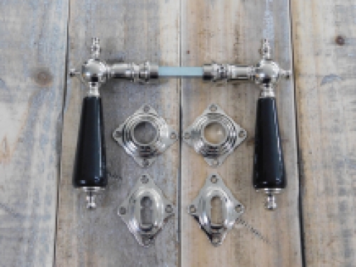 Deur Set voor antieke deuren, nikkel keramiek deurknoppen retro design, antiek