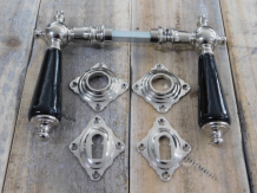 Deur Set voor antieke deuren, nikkel keramiek deurknoppen retro design, antiek