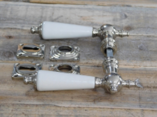 Deur Set voor antieke deuren, nikkel keramiek deurknoppen retro design, antiek