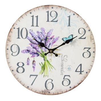 wandklok , klok lavendel