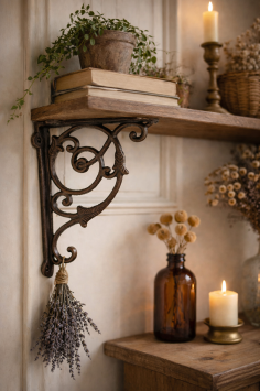 Gusseiserne Regalträger.