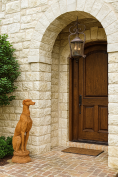 Gartenstatue, Windhund