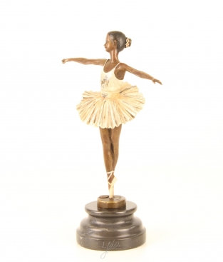 Eine Bronzeskulptur einer Balletttänzerin