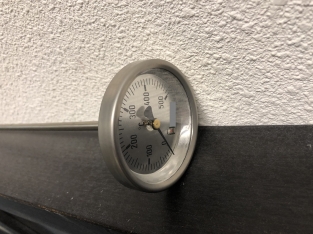 Thermometer van 0 toto 500 graden celcius, roestvrijstaal.