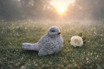 Vogelgartenstatue, Set, Beton