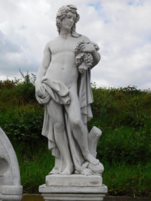 Schöne Gartenstatue des Bacchus, voll mit Stein