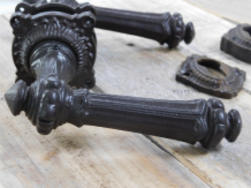 Set Deur Meubelen Antieke ijzer, bestaande uit 2 deurkrukken, deur handvat 2 rozetten, 1 set van de veiligheid covers voor de sluis, oprichters tijd