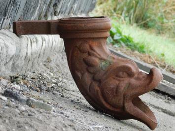 Downspout Outlet – Cast Iron – Fish-Shaped – Gargoyle-style Gutter Outlet
