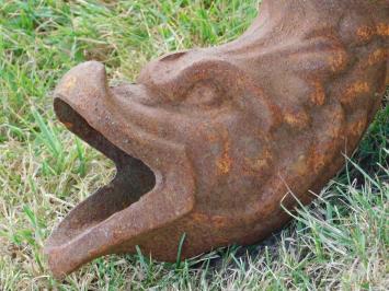 Downspout Outlet – Cast Iron – Fish-Shaped – Gargoyle-style Gutter Outlet