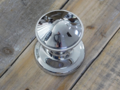 Vaste deurknop - gepolijst messing - inclusief rozet