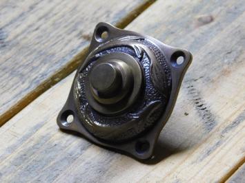 Deurbel de Lelie - 4,5 x 4,5 cm - Gepatineerd Messing