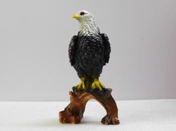 Adler auf Baumstamm - 37 cm - Polystone