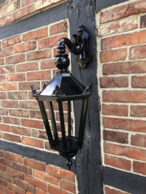 Buitenlamp Winkel - zwart - keramische fitting en glas