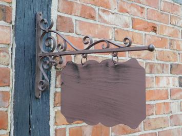 Schild Rectangular XL - Gusseisen - Braun