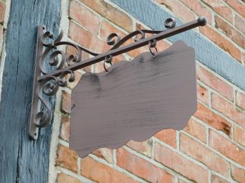 Schild Rectangular XL - Gusseisen - Braun