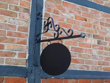 Uithangbord Zwart - 75 cm - Ovaal - IJzer