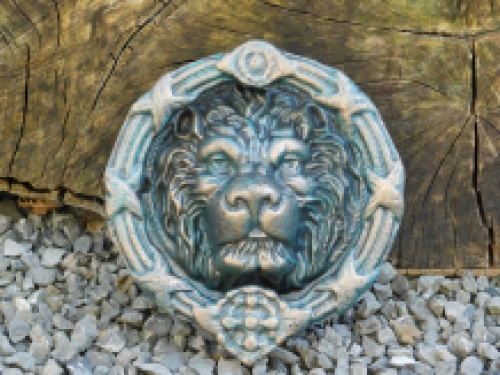 Door knocker Lion's head large, cast iron brass look, beautiful design!!!