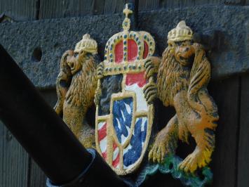 Vlaggenstokhouder met Koninklijk Logo - Gietijzer met Poedercoating