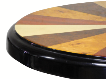 Antieke Art Deco Bijzettafel – Handgemaakt – Ø 60 cm – 75 cm Hoog