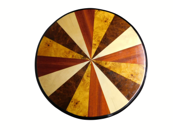 Antieke Art Deco Bijzettafel – Handgemaakt – Ø 60 cm – 75 cm Hoog