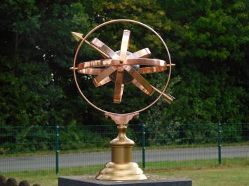 Armillarium Himmelskugel – 50 cm – Aluminium – Messing- und Kupferfarbe