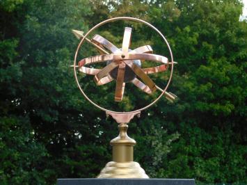 Armillarium Himmelskugel – 50 cm – Aluminium – Messing- und Kupferfarbe