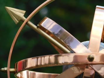 Armillarium Himmelskugel – 50 cm – Aluminium – Messing- und Kupferfarbe