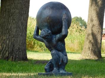 Atlas XL Statue – 70 cm – Antikblau – Polystone