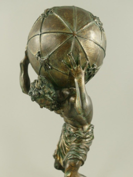 Atlas-Statue – 42 cm – Polystone – Dekorative Statue