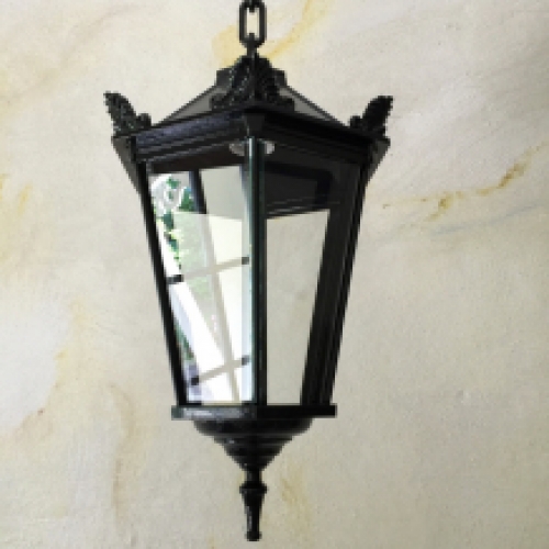 Prachtige nostalgische hanglamp, alu, donkergroen.
